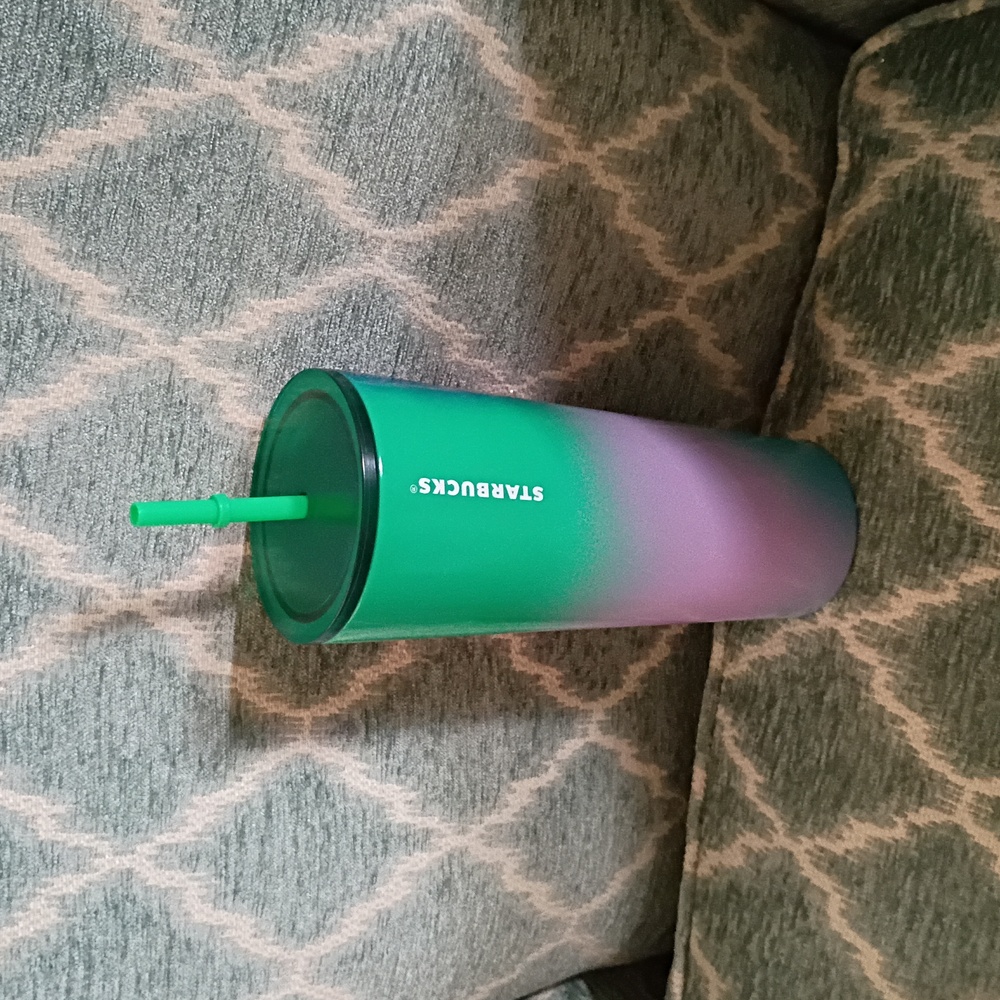 Starbucks Gradient Green and Purple Tumbler